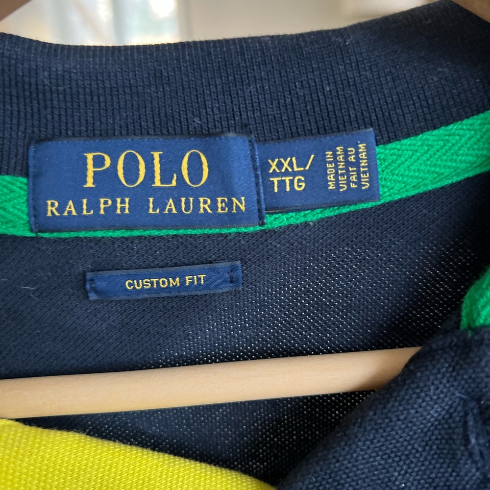 Polo Ralph Lauren Navy and Green Polo Shirt
